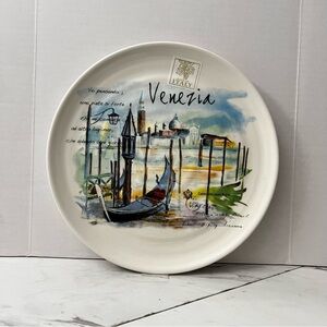 Ceramica Cuore Venezia Gondola Plate Made In Italy 9"